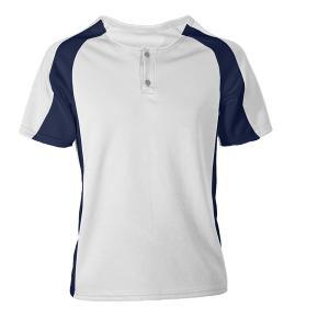 YOUTH  BASEBALL JERSEY - White / Navy, M