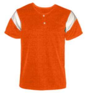 ADULT  BASEBALL JERSEY - Orange, M