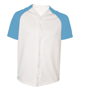 ADULT  BASEBALL JERSEY - Columbian Blue, M