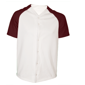 ADULT  BASEBALL JERSEY - Maroon, M
