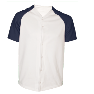 ADULT  BASEBALL JERSEY - Navy Blue, M