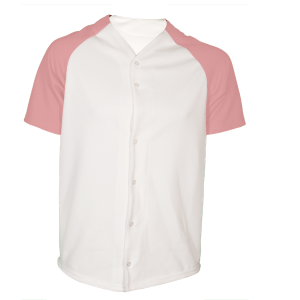ADULT  BASEBALL JERSEY - Pink, M