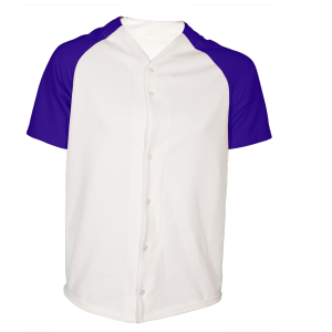 ADULT  BASEBALL JERSEY - Purple, M