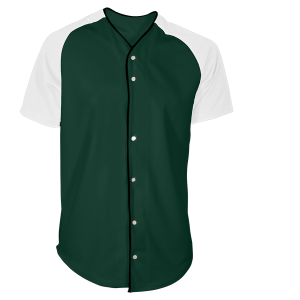 ADULT  BASEBALL JERSEY - Dark Green, M