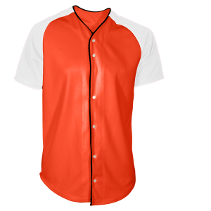 ADULT  BASEBALL JERSEY - Orange, M