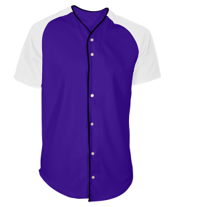 ADULT  BASEBALL JERSEY - Purple, M