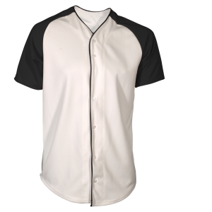 ADULT  BASEBALL JERSEY - White, M
