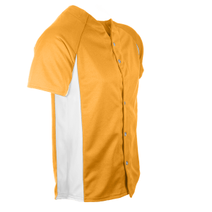 ADULT  BASEBALL JERSEY - Gold, M