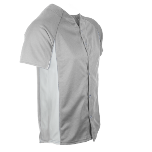 ADULT  BASEBALL JERSEY - Silver, M