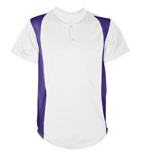 YOUTH BASEBALL JERSEY - White / Purple, M