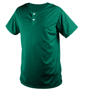 ADULT  BASEBALL JERSEY - Dark Green, M