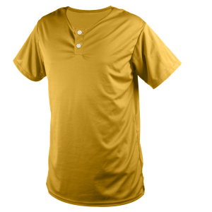 ADULT  BASEBALL JERSEY - Gold, M