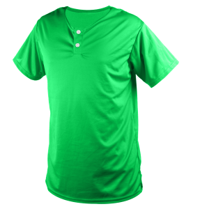 ADULT  BASEBALL JERSEY - Kelly Green, M
