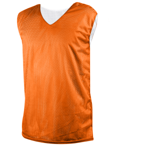 Youth Basketball V-neck Reversible Jersey - Orange, M