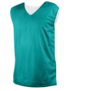 Youth Basketball V-neck Reversible Jersey - Teal, M