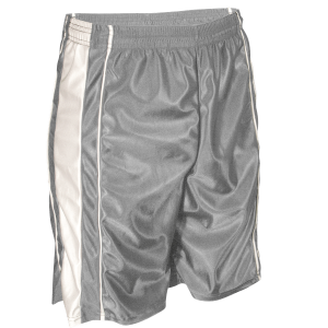 9"  ADULT  ATHLETIC SHORTS - Silver, M