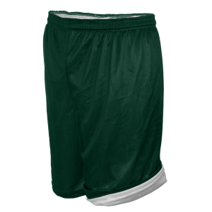 ADULT  REVERSIBLE ATHLETIC SHORTS - Dark Green, M