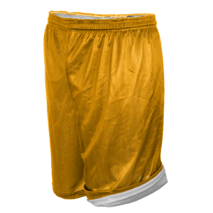 ADULT  REVERSIBLE ATHLETIC SHORTS - Gold, M