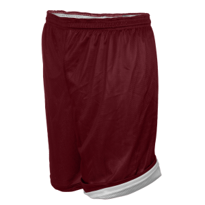 ADULT  REVERSIBLE ATHLETIC SHORTS - Maroon, M