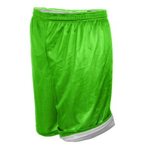 ADULT  REVERSIBLE ATHLETIC SHORTS - Neon Green, M