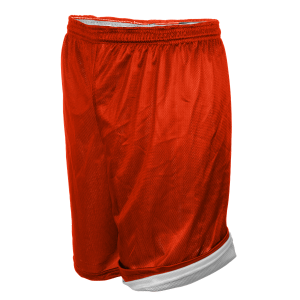 ADULT  REVERSIBLE ATHLETIC SHORTS - Orange, M