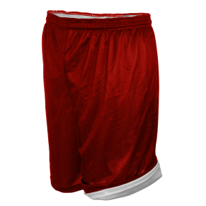 ADULT  REVERSIBLE ATHLETIC SHORTS - Red, M