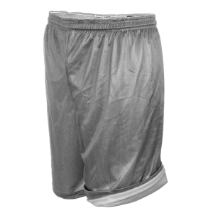 ADULT  REVERSIBLE ATHLETIC SHORTS - Silver, M
