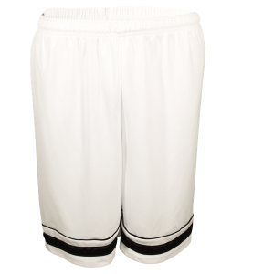 9"  ADULT  ATHLETIC SHORTS - White, M