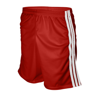 9"  ADULT  ATHLETIC SHORTS - Red, M
