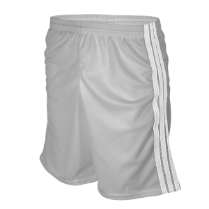 9"  ADULT  ATHLETIC SHORTS - Silver, M