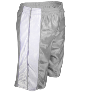9"  ADULT  ATHLETIC SHORTS - Silver, M
