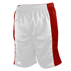 9"  ADULT  ATHLETIC SHORTS - Red, M