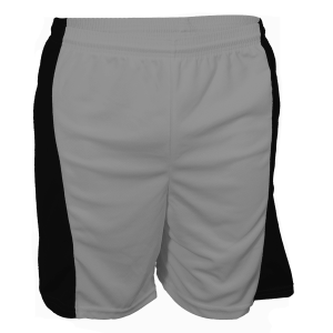 9"  ADULT  ATHLETIC SHORTS - Silver, M