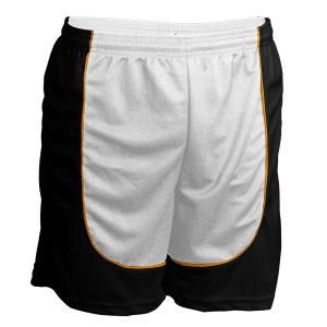 7"  ADULT  ATHLETIC SHORTS - White / Black, M