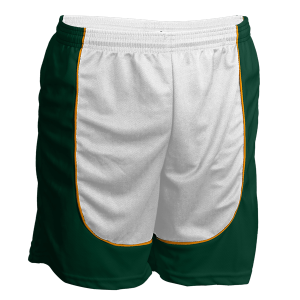 7"  ADULT  ATHLETIC SHORTS - White / D Green, M