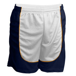 7"  ADULT  ATHLETIC SHORTS - White / Navy, M