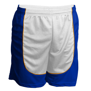 7"  ADULT  ATHLETIC SHORTS - White / Royal, M