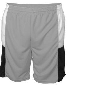 9"  ADULT  ATHLETIC SHORTS - Silver, M