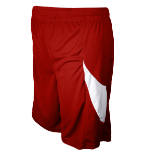 9"  ADULT  ATHLETIC SHORTS - Red, M