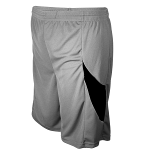 9"  ADULT  ATHLETIC SHORTS - Silver, M