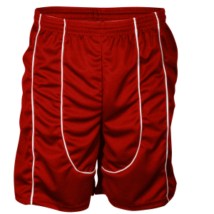 9"  ADULT  ATHLETIC SHORTS - Red, M