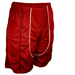 5"  YOUTH ATHLETIC SHORTS - Red, M