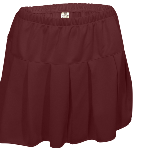 GIRL'S CHEER PLEATED SKIRT - Maroon, M