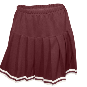 WOMEN'S CHEER PLEATED SKIRT - Maroon, M