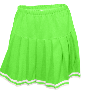 WOMEN'S CHEER PLEATED SKIRT - Neon Green, M