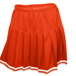 WOMEN'S CHEER PLEATED SKIRT - Orange, M
