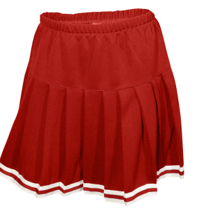 WOMEN'S CHEER PLEATED SKIRT - Red, M