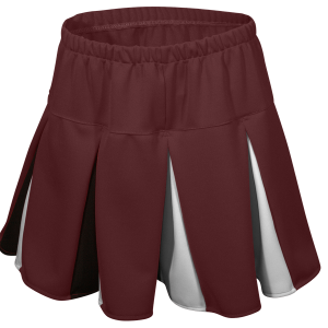 WOMEN'S CHEER PLEATED SKIRT - Maroon, M