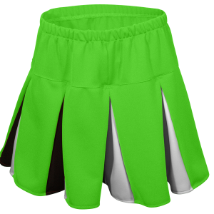 WOMEN'S CHEER PLEATED SKIRT - Neon Green, M