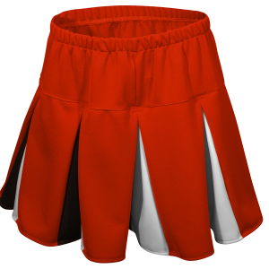 WOMEN'S CHEER PLEATED SKIRT - Orange, M